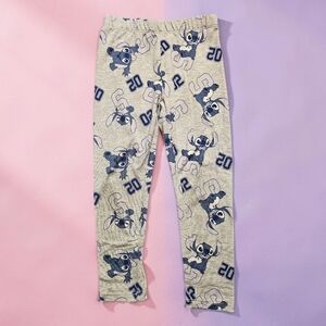 STITCH Grey Leggings with Stitch All Over. Size 5. Excellent Condition!